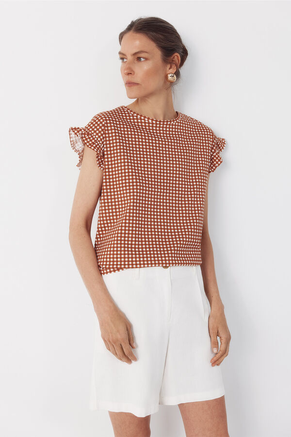 Cortefiel Camisola b&aacute;sica folho Castanho