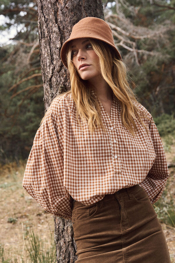 Polín Et Moi Blusa de algodão Vico Castanho