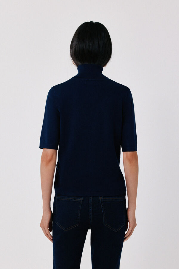 Cortefiel Roll neck jumper Navy