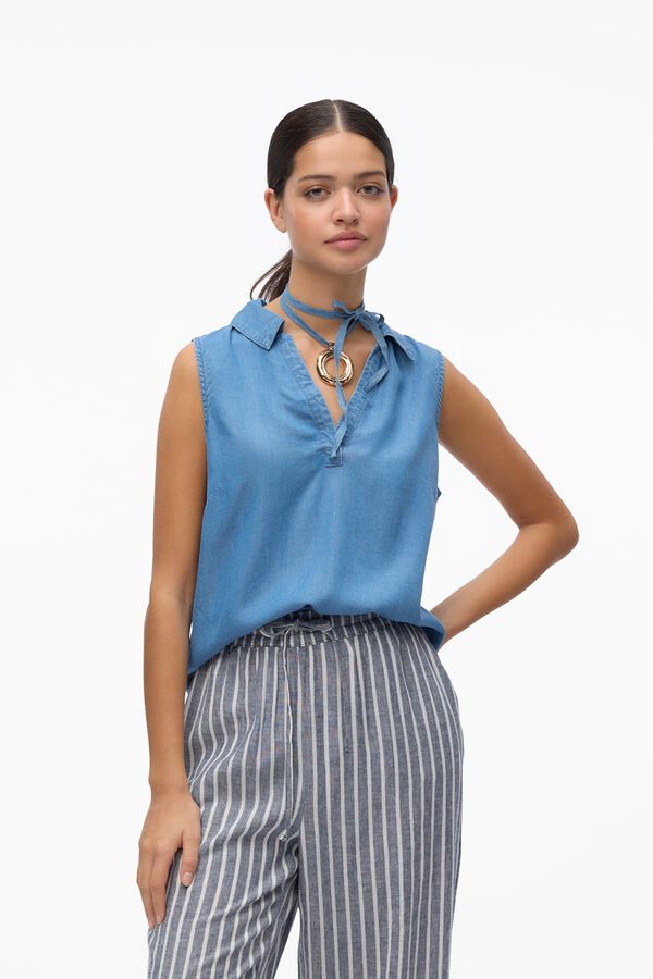 Vero Moda Tencel sleeveless top Blue