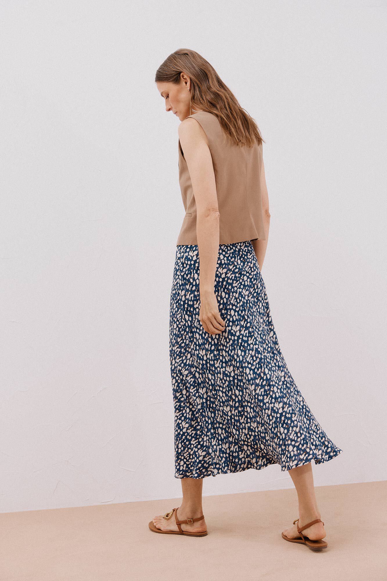 Cortefiel Printed circle skirt