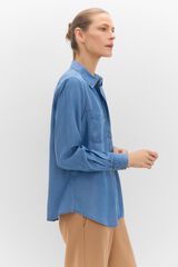 Cortefiel Tencel denim shirt Blue