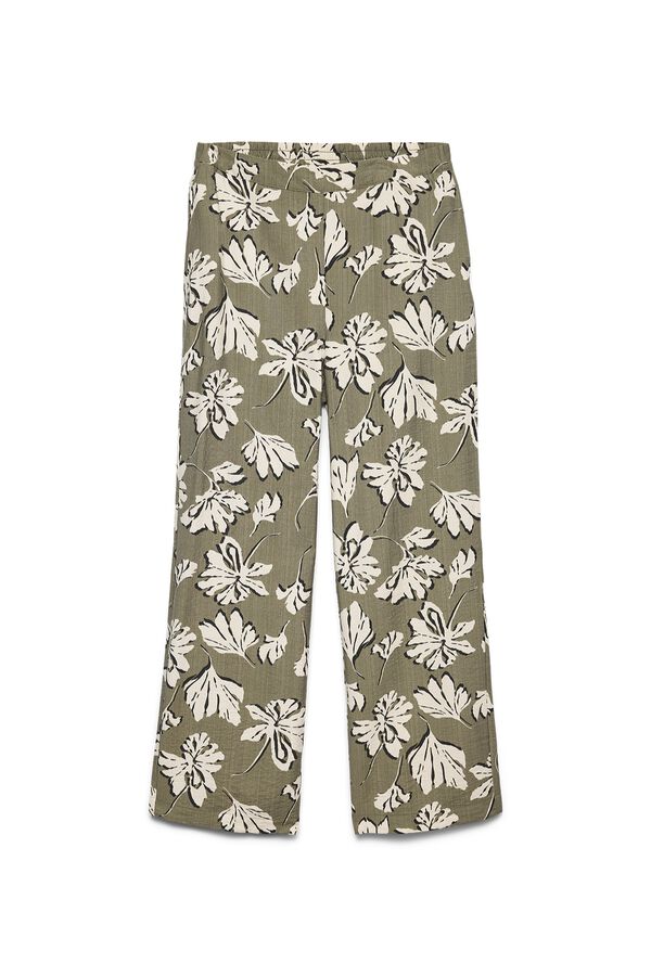 Vero Moda Printed long trousers Green
