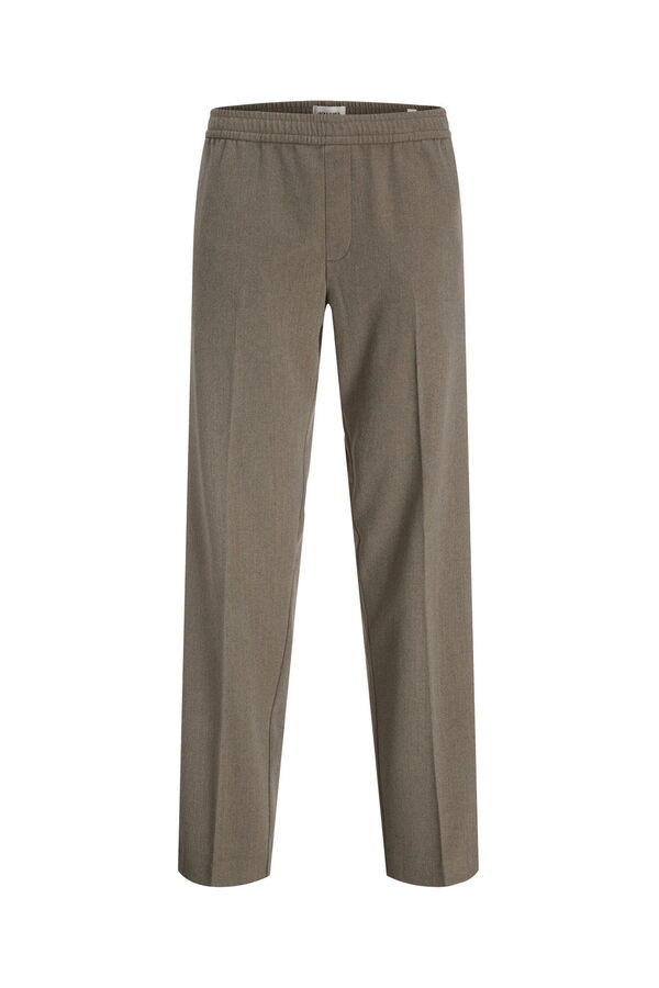 Jack & Jones Calças clássicas com cós elástico Castanho