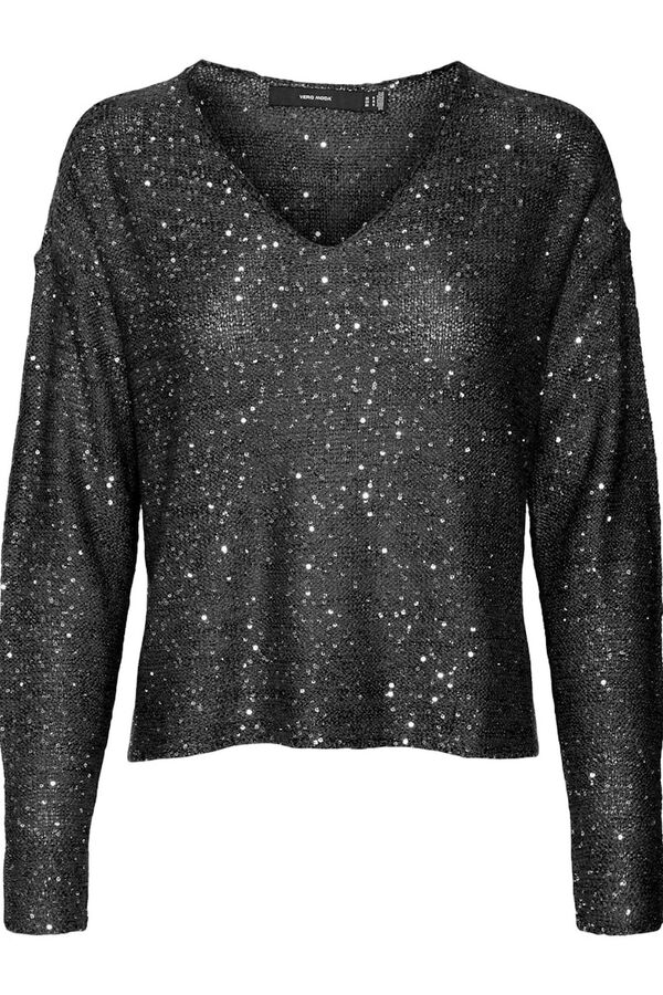 Vero Moda Camisola de lurex e lantejoulas Preto