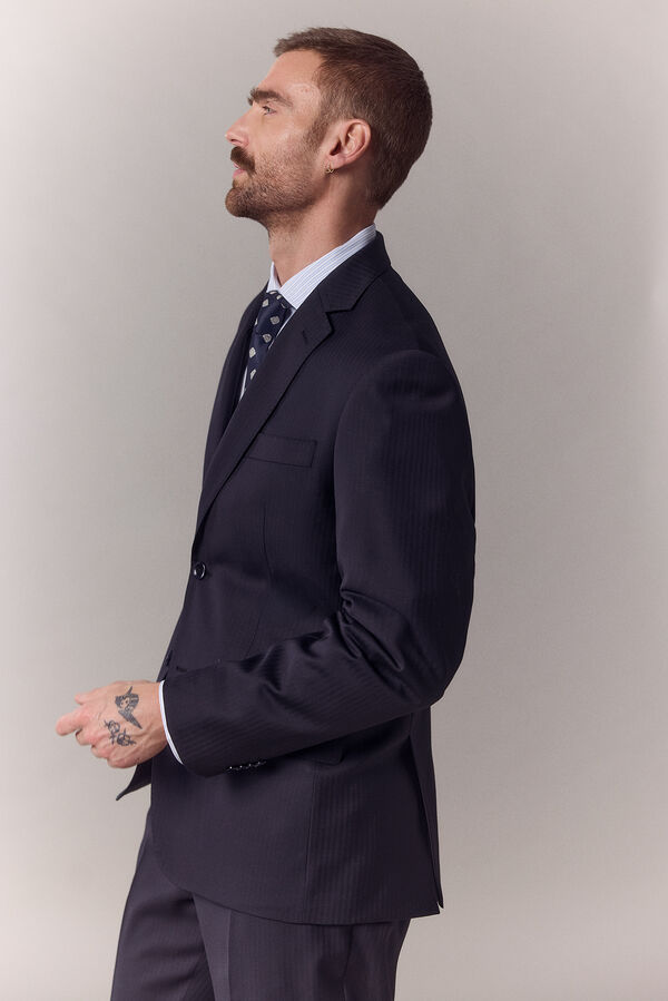 OOTO Blazer de fato espiga Azul