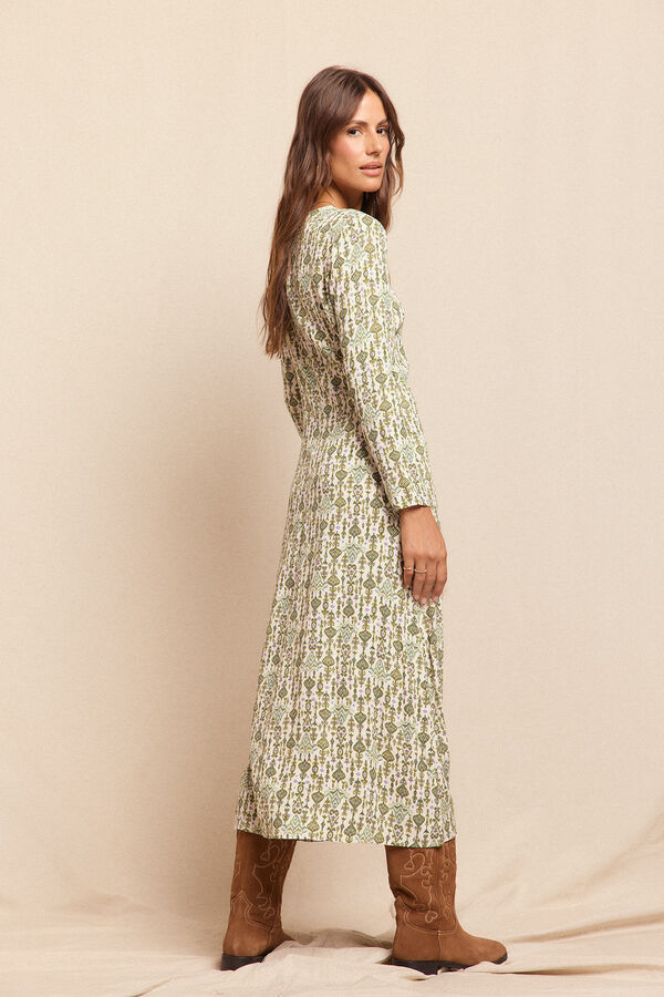 Slowlove Vestido comprido estampado Multicolorido