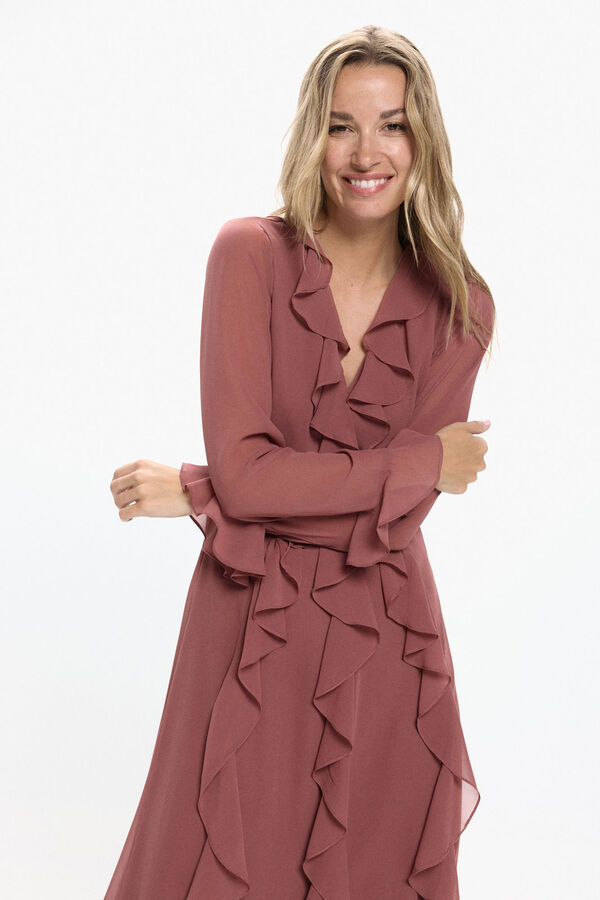 Vero Moda Vestido longo com babados  Subiu