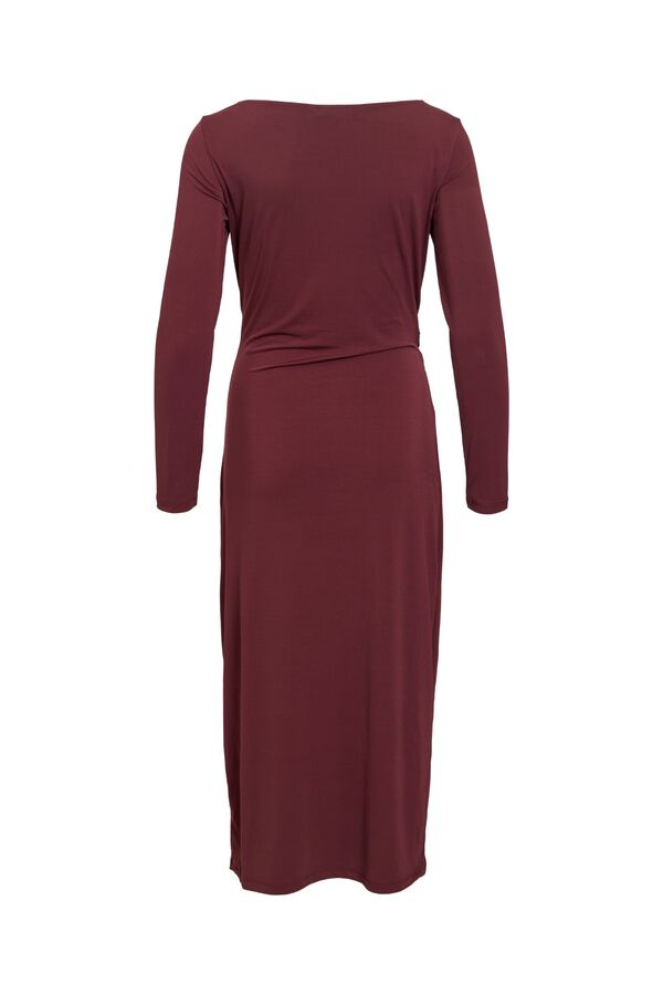 Vila Vestido midi com detalhe franzido Granada