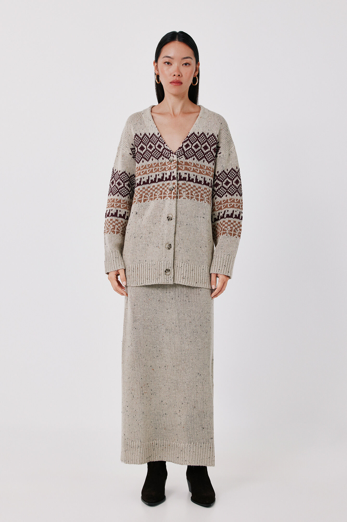 Cortefiel Knit midi skirt