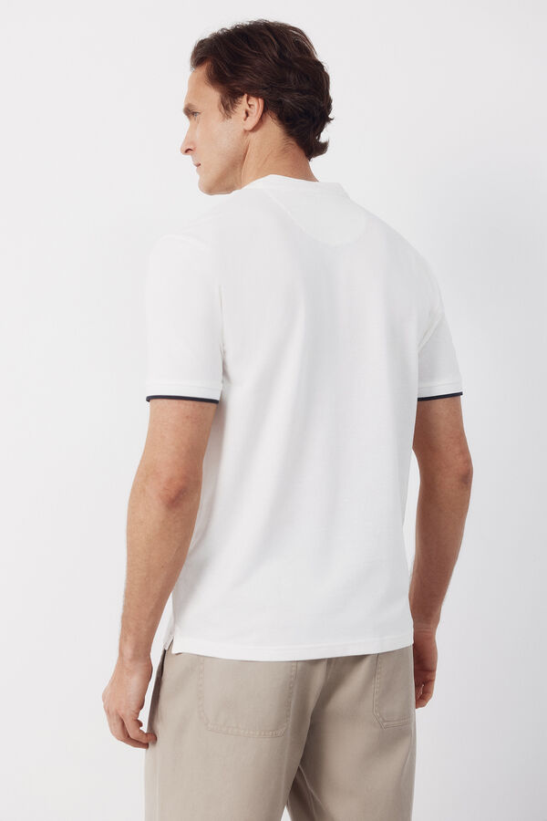 Cortefiel Polo gola mao Branco