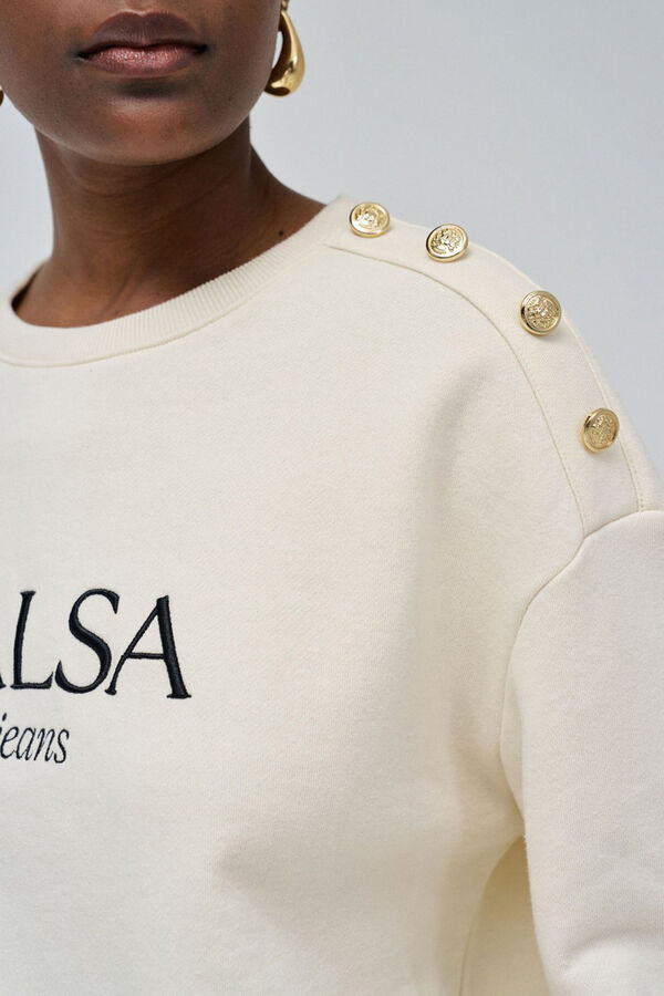 Salsa Jeans Suéter malha com logo Tostado