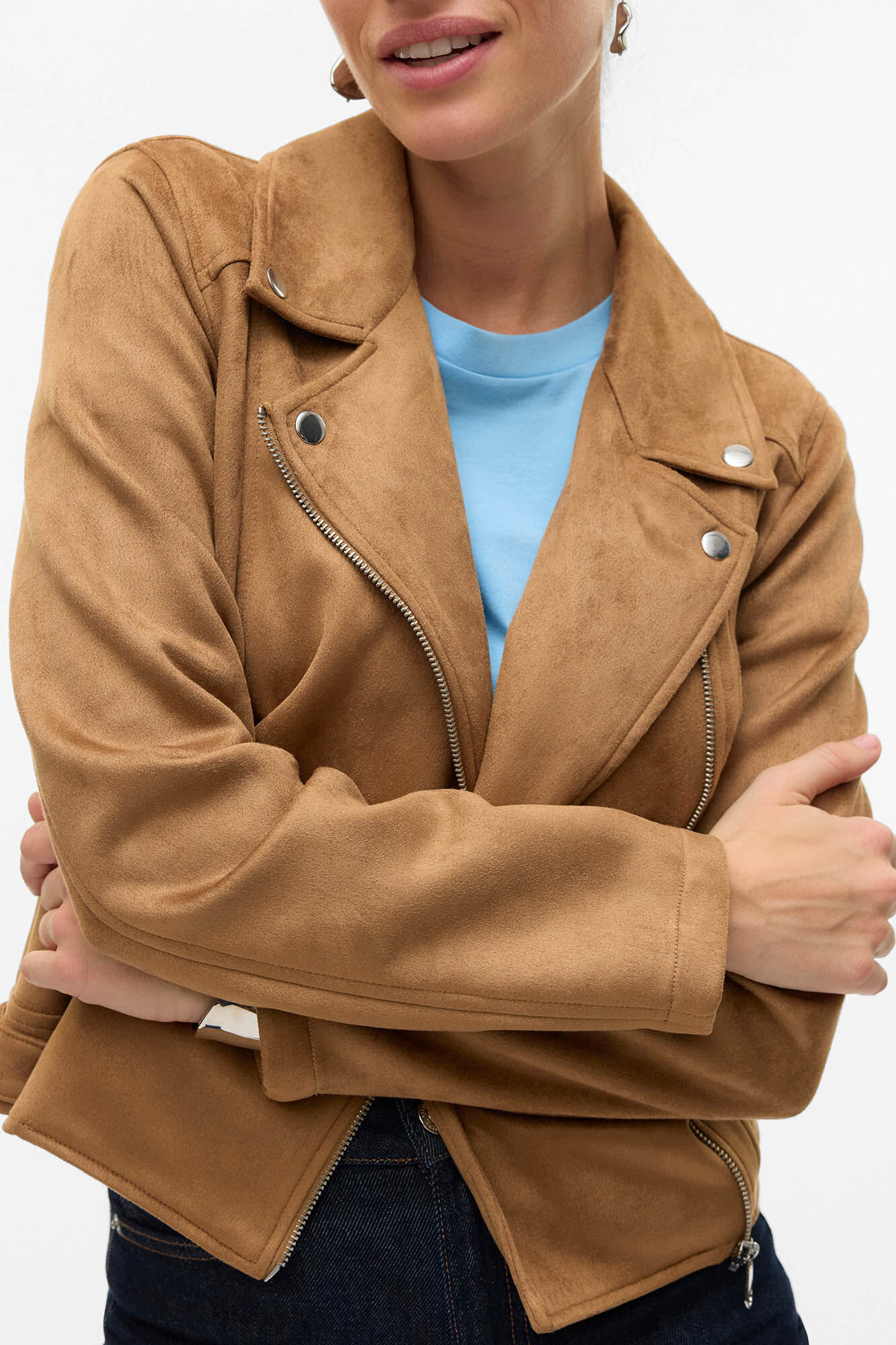 Cortefiel Cazadora de ante con tachuelas Outlet online | Ropa