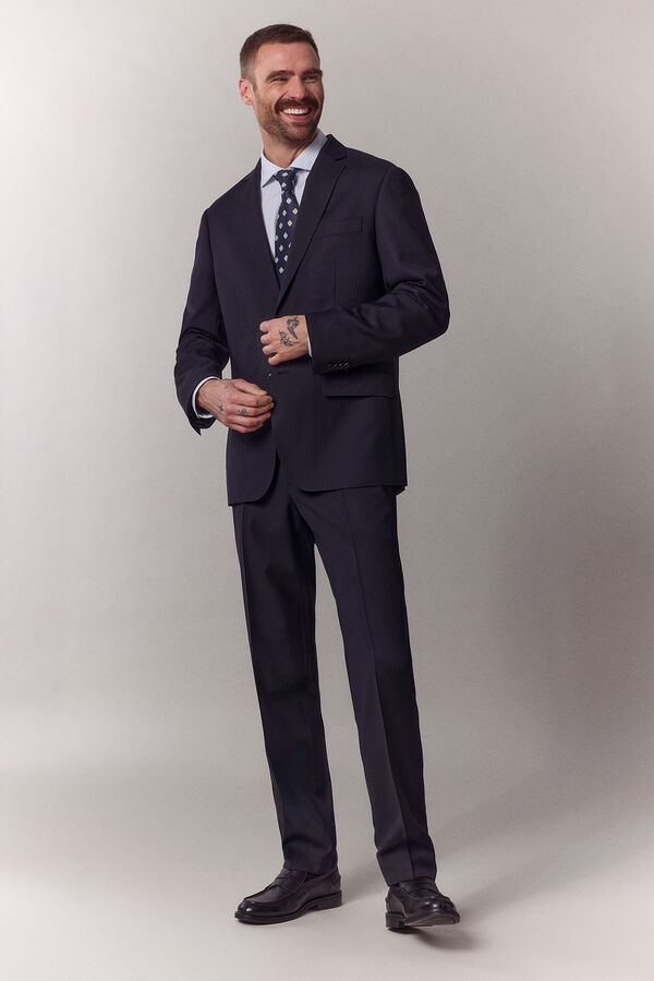 OOTO Blazer de fato espiga Azul