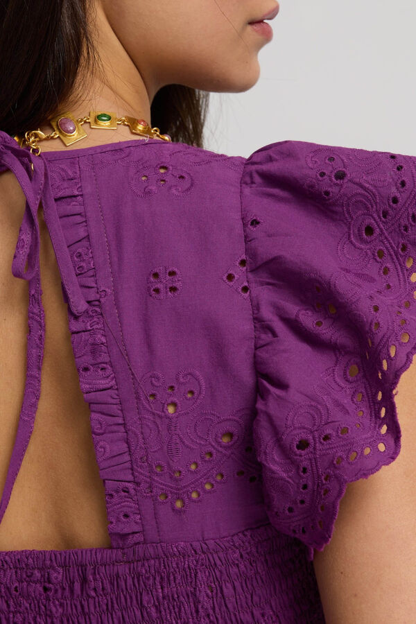 Silbon Openwork dress Purple