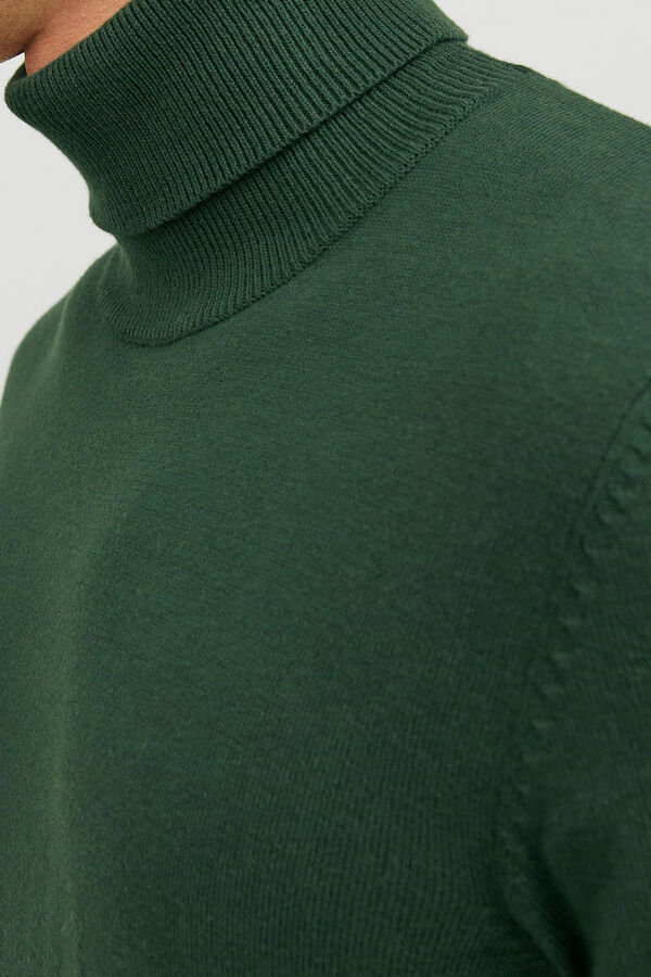 Cortefiel Jersey cuello vuelto básico Verde