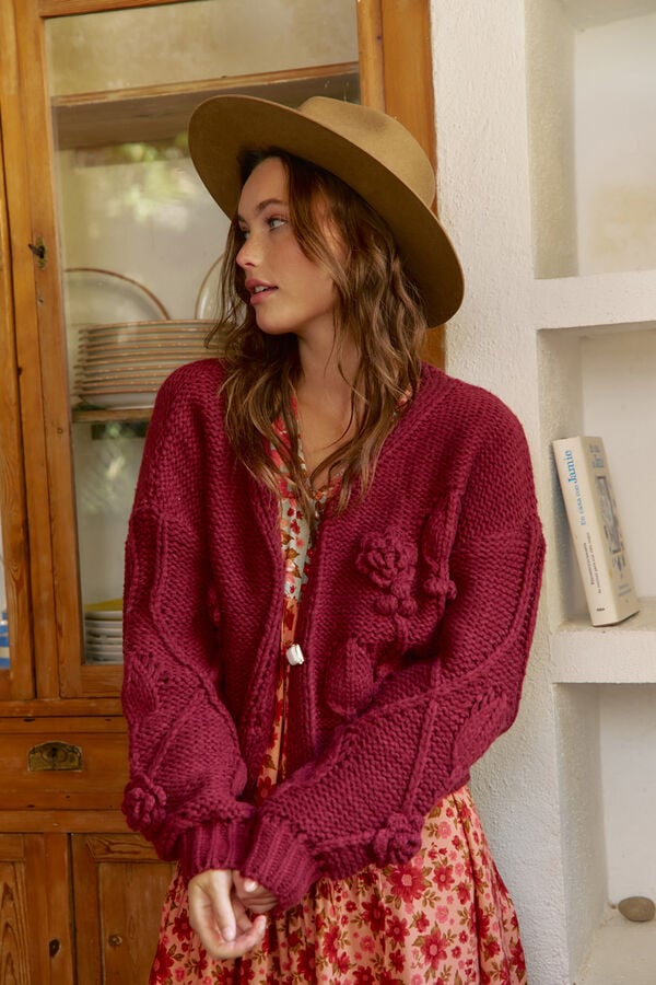 Jaase Casaco de malha de malha Granada