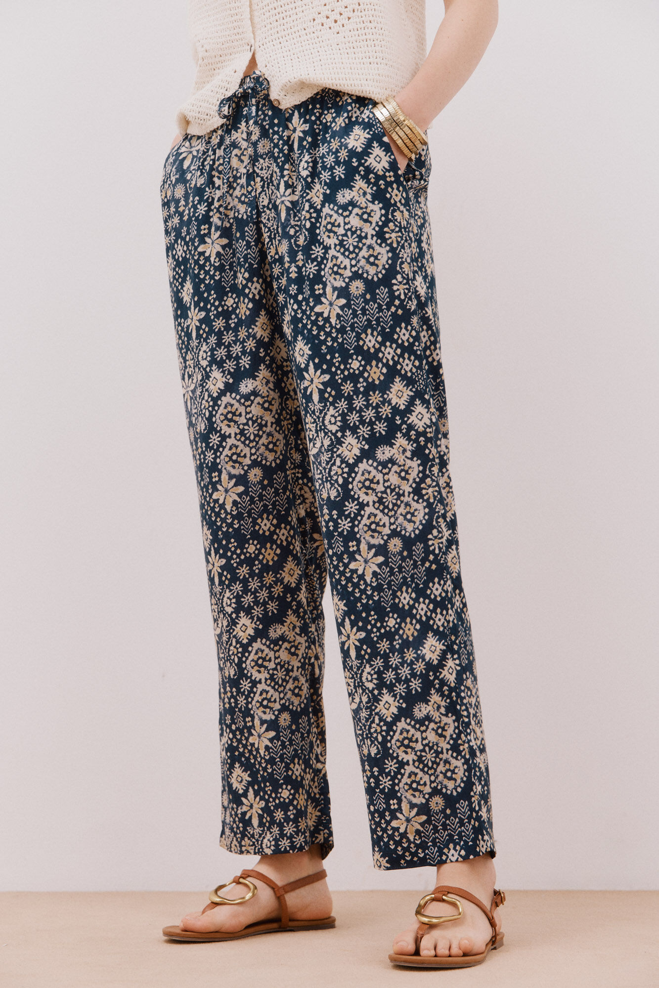 Cortefiel Cal&ccedil;as fluidas estampadas