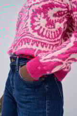 Salsa Jeans Suéter de lã e mohair com estampado intársia Subiu