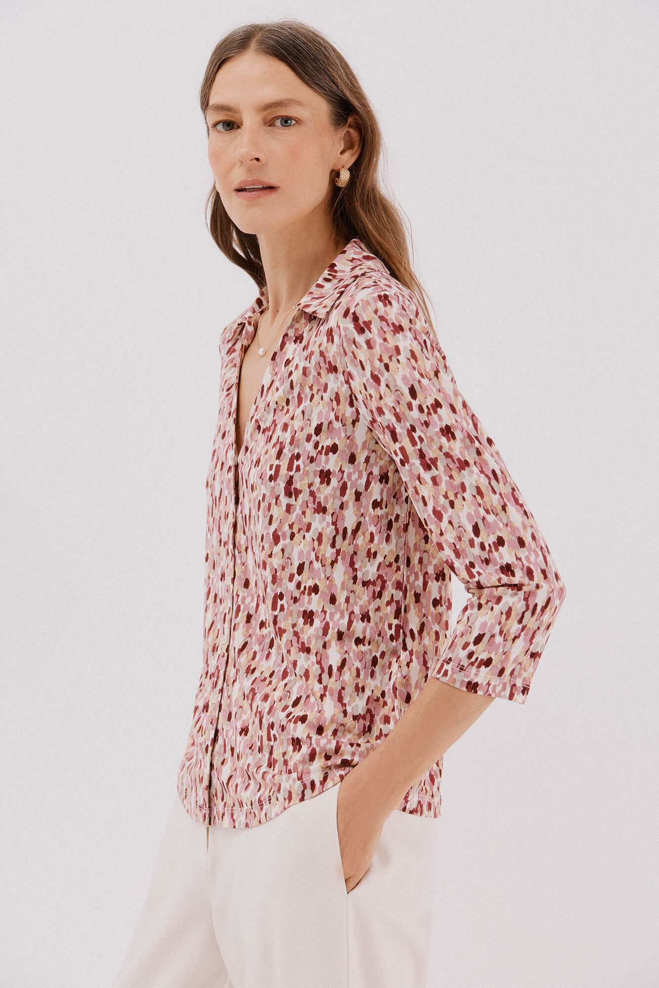 Cortefiel Camisa el&aacute;stica botones