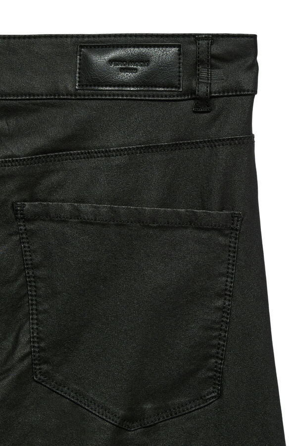 Vero Moda Calça com efeito encerado  Preto