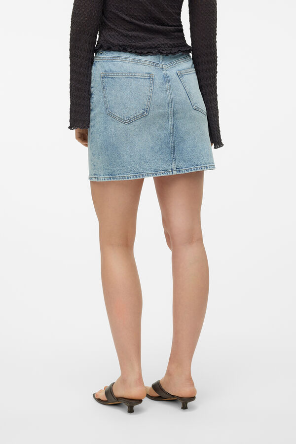 Vero Moda High- rise short denim skirt Blue
