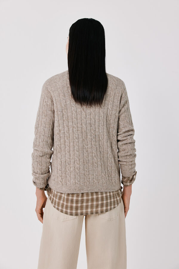 Cortefiel Camisola soft touch oitos Tostado