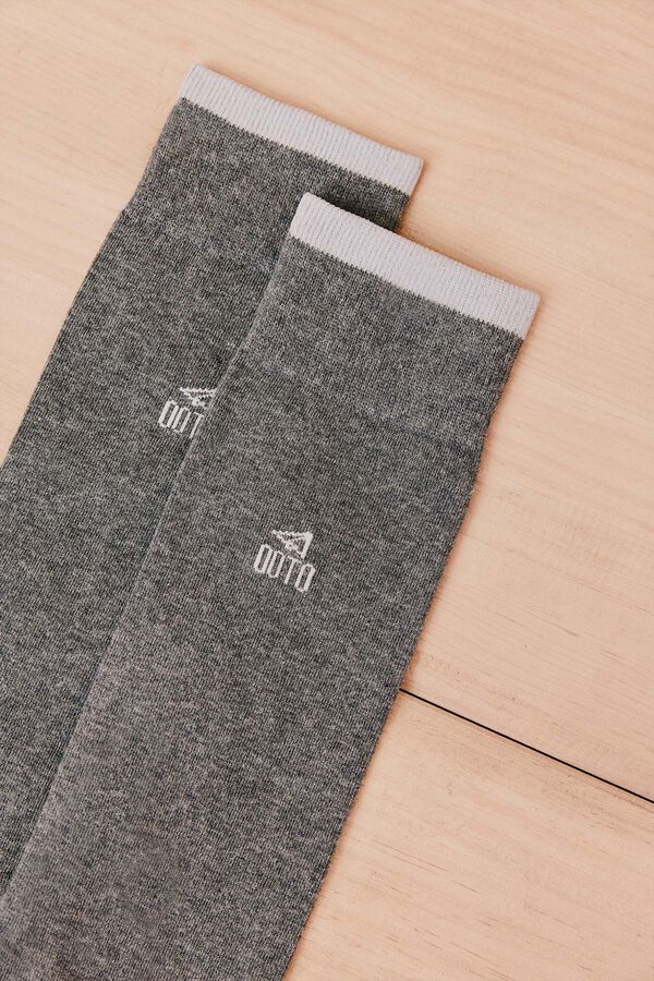 OOTO Meia lisa Cinzento