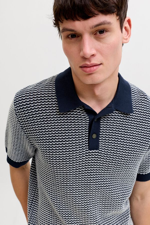 Jack & Jones Two-tone jersey polo shirt Navy