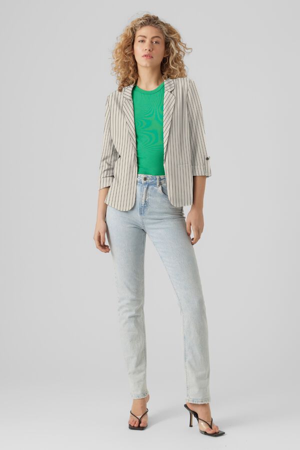 Vero Moda Blazer de mulher aberto com aba Impress&atilde;o