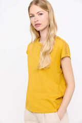 Cortefiel Essential lace T-shirt Gold