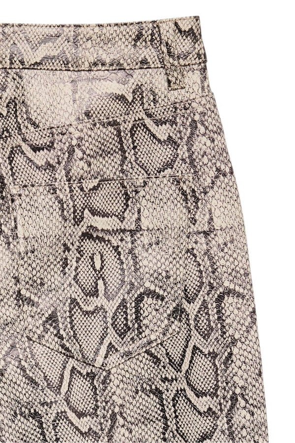 Vero Moda Calça com efeito pele de cobra Cinzento