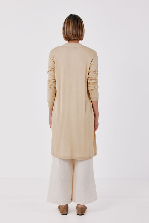 Cortefiel Fine knit jacket Nude