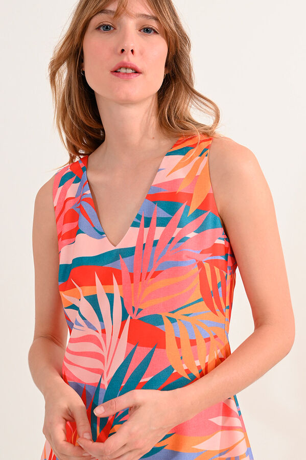 Cortefiel Printed sleeveless dress Multicolour