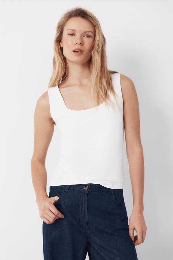 Cortefiel Al&ccedil;as b&aacute;sica Branco