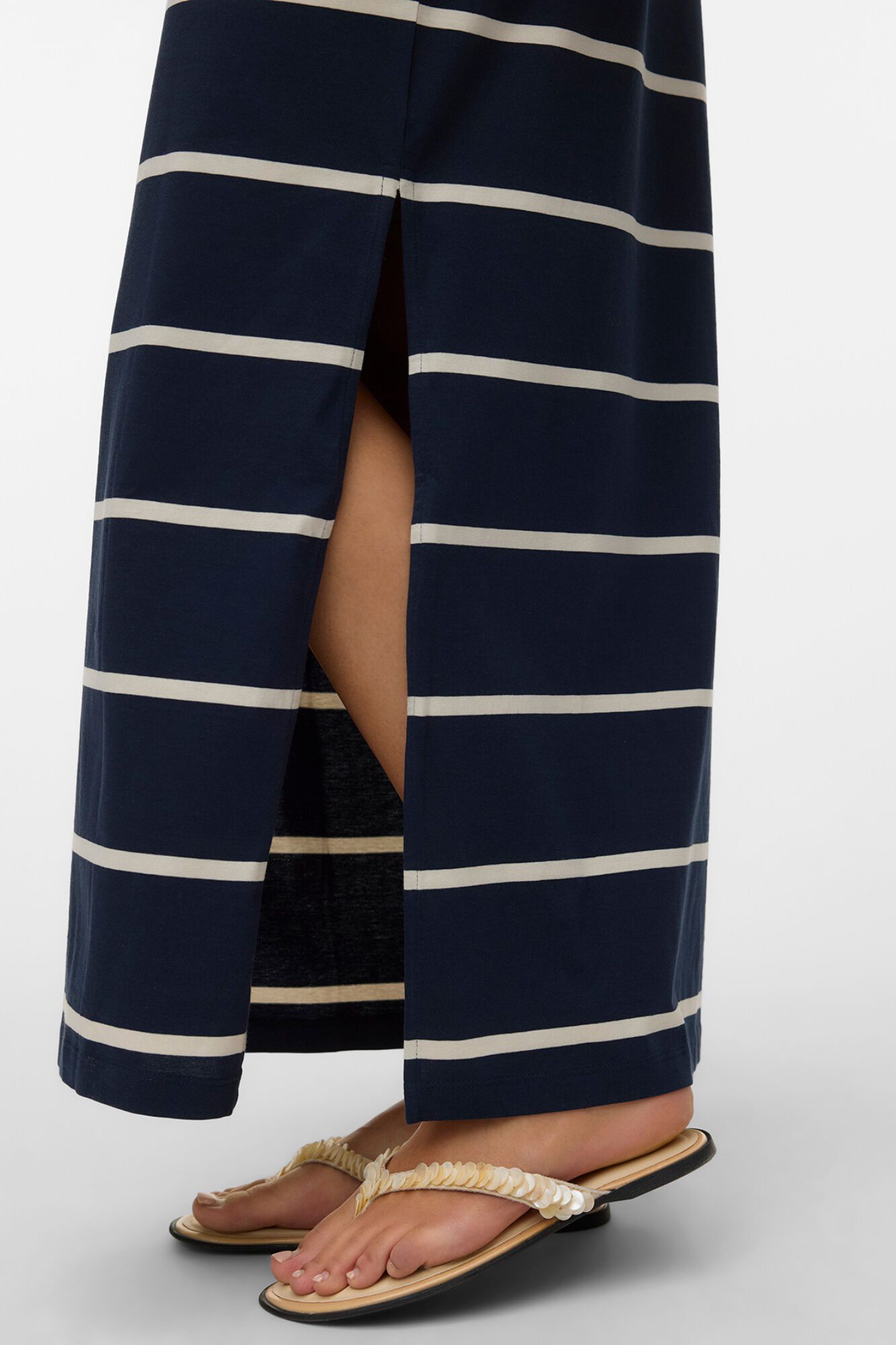 Vero Moda Vestido midi decote redondo