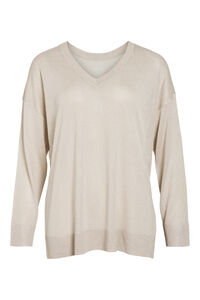 Vila Camisola fina de malha com decote em V