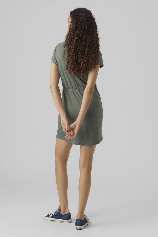 Vero Moda Vestido corto de algod&oacute;n Verde