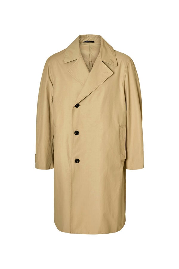Selected Gabardina de algodão orgânico  Cinzento