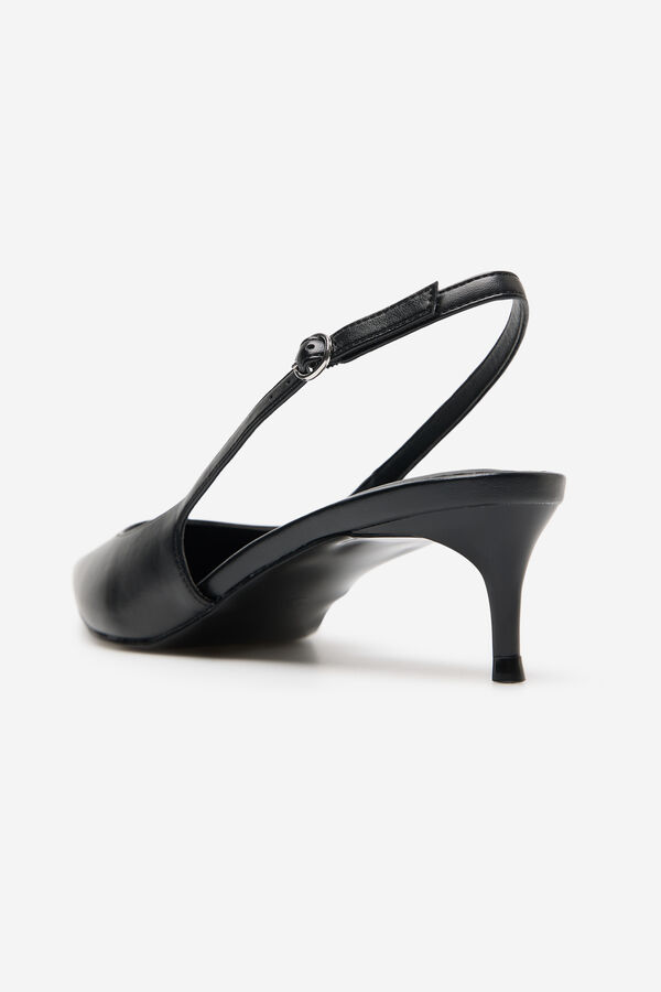 Cortefiel Open-back court shoe Black