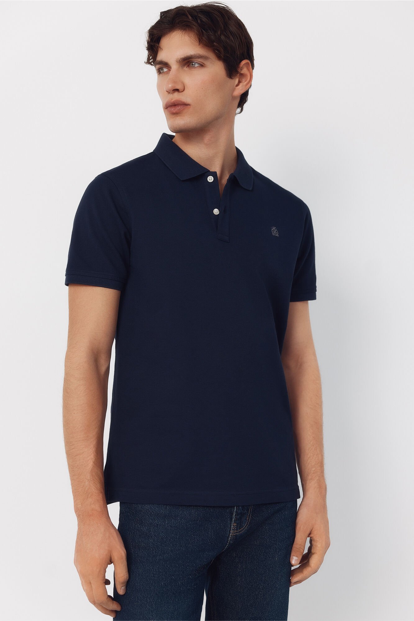 Cortefiel Piqu&eacute; basic slim polo shirt