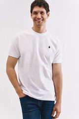 Cortefiel T-shirt básica piqué Branco