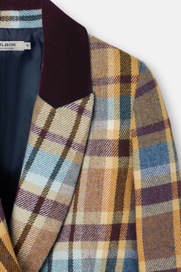 Silbon Casaco sobretudo cruzado Castanho