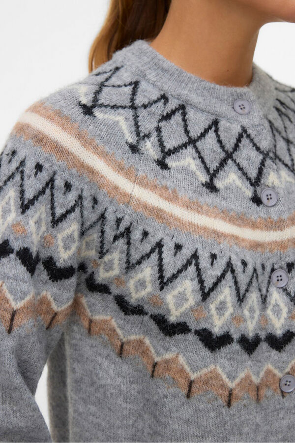 Vero Moda Casaco de malha de malha Cinzento