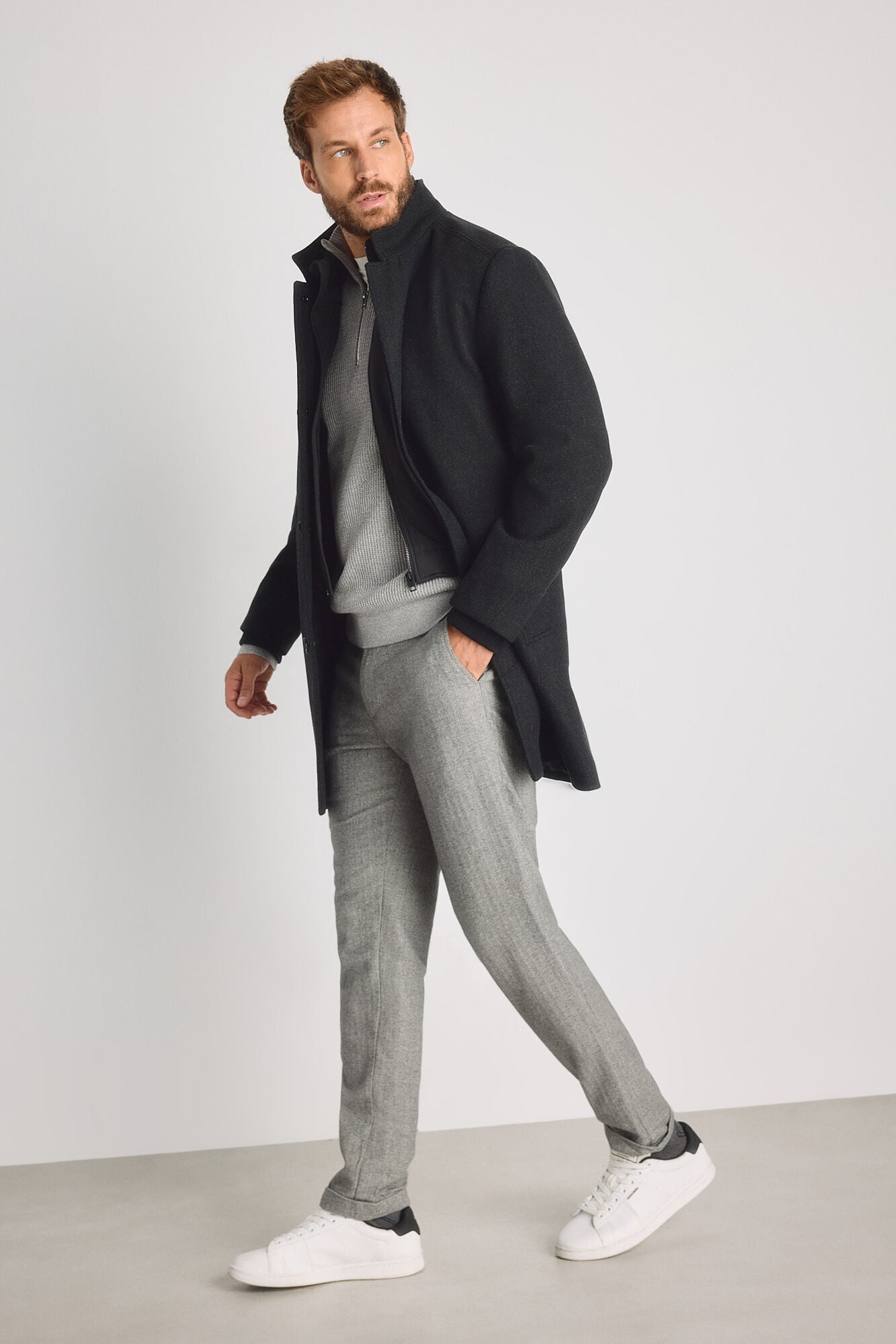 Jack & Jones Sobretudo gola alta com l&atilde;