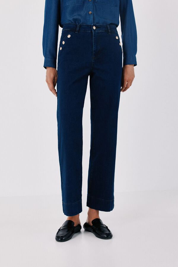 Cortefiel Jeans Botones Azul