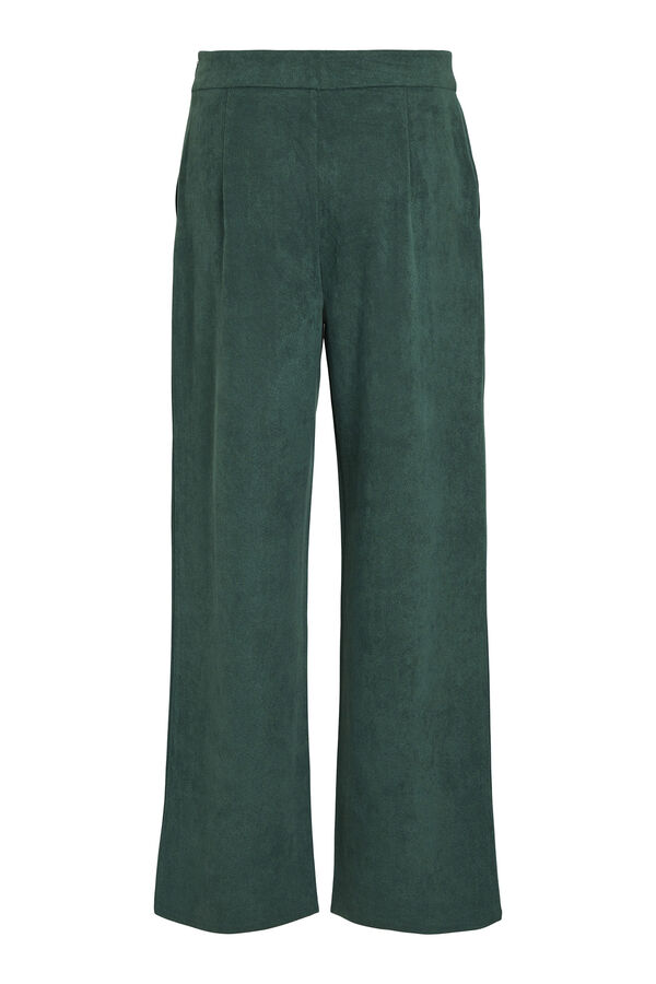 Cortefiel Faux suede trousers Green