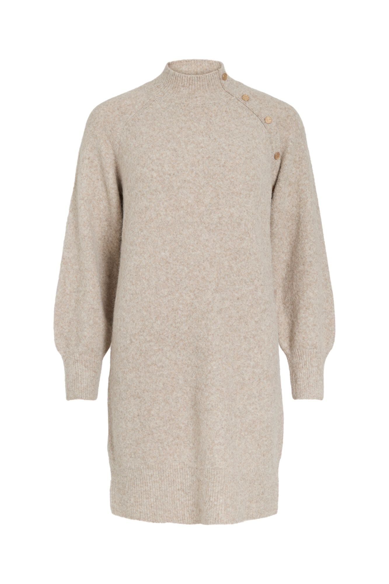 Vila Vestido de malha gola alta
