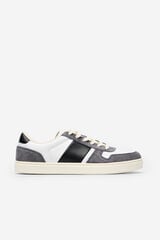 Cortefiel Leather sneaker Black