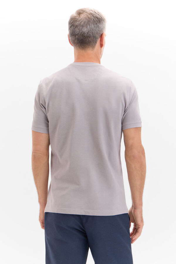 Cortefiel Camiseta básica piqué Grey